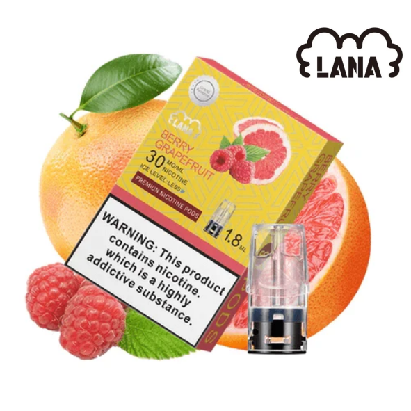 LANA1代LOGO漿果葡萄柚png LANA拉娜鹽系霧化|台灣電子煙主機煙彈商城